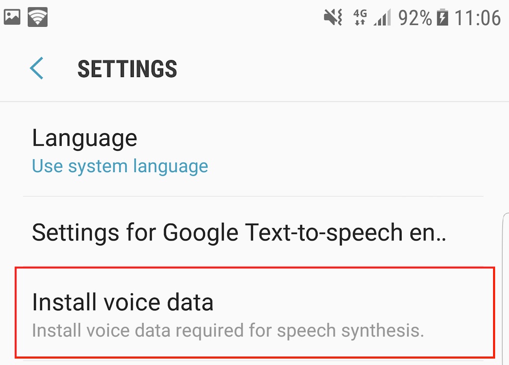 No
              sound or want to change to a male voice ? Samsung phone